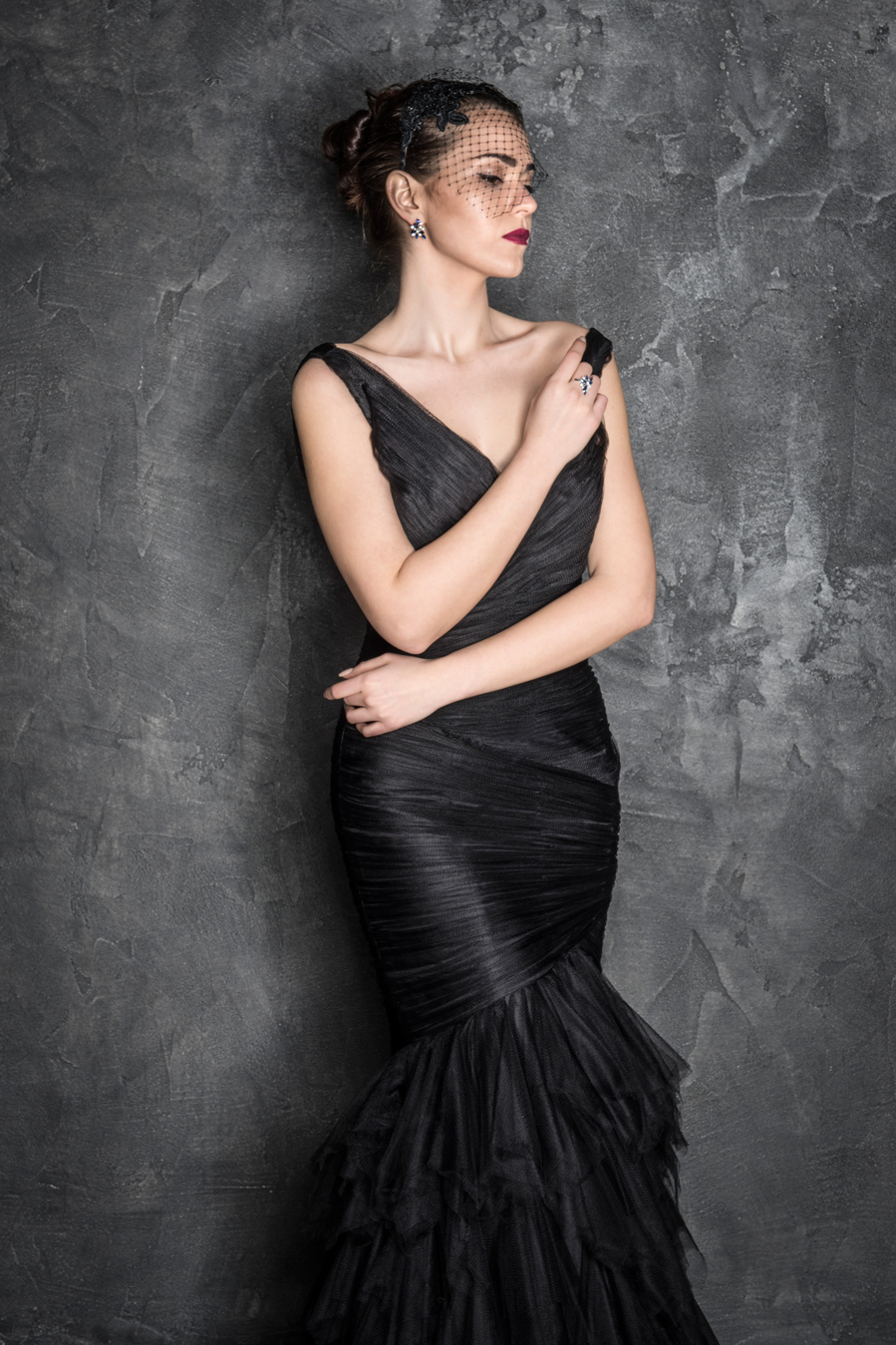 Pronovias-long-black-dress